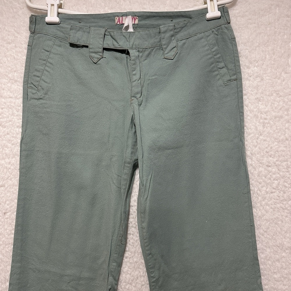 Alloy Rare Women's Light Green Flare Pants Size 9 Made‎ In USA - Picture 4 of 13